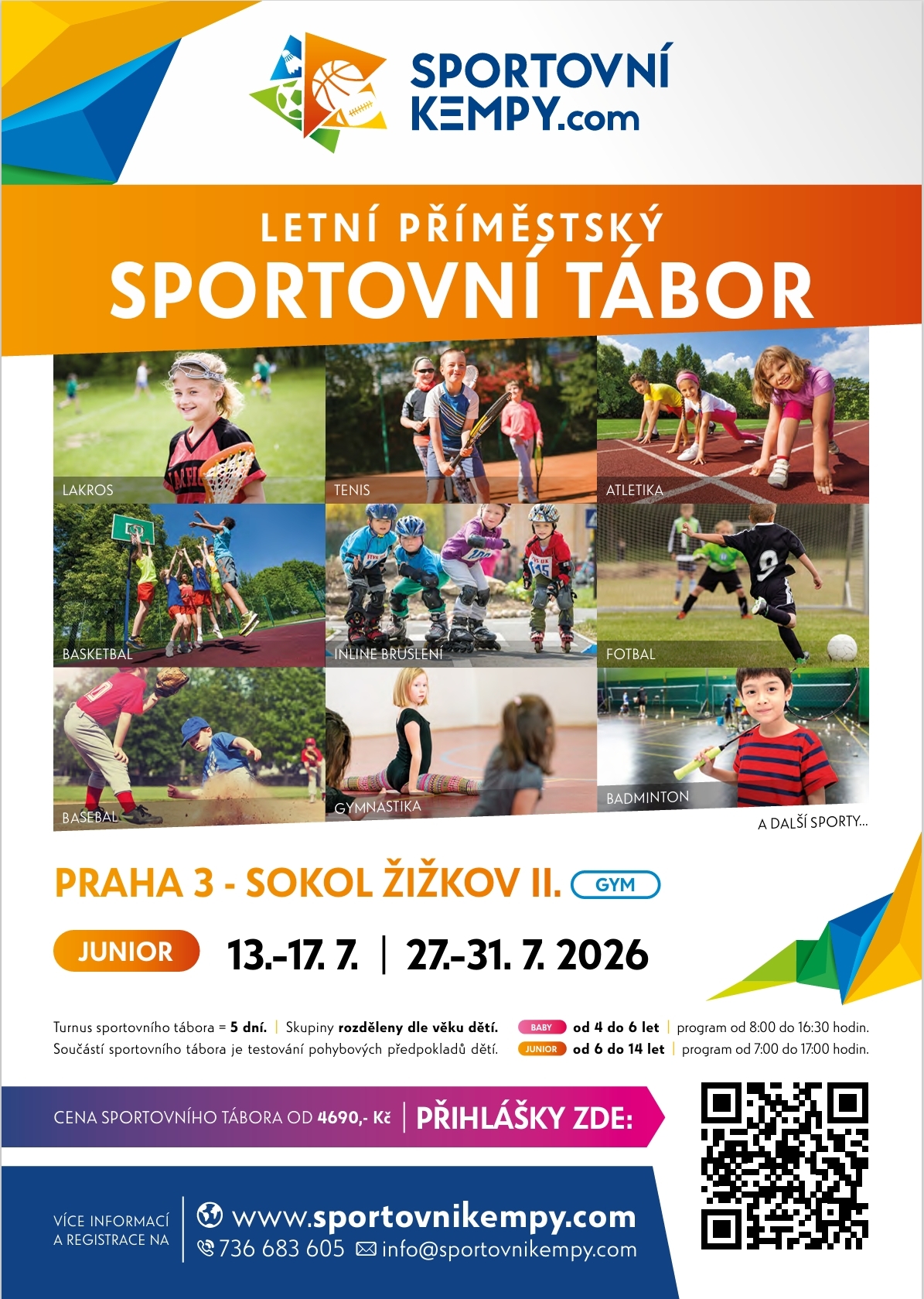 Sportovní kempy 2026